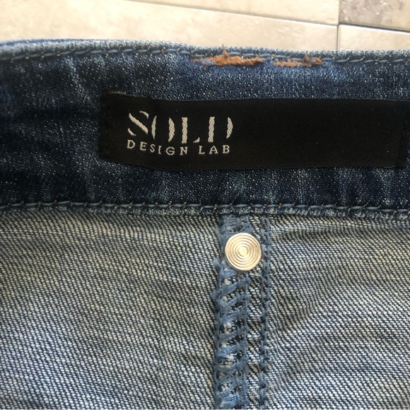 Denim Mini Pencil Button Up Skirt SOLD Design Lab Size 26 - Picture 7 of 7